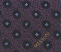Missoni U5027 Purple/Blue Geometric 100% Silk Tie