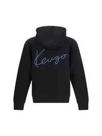 Kenzo Men Kenzio Signature Embroidered Cotton Zip Hoodie