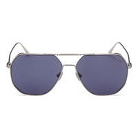 Tom Ford Tom Ford Sunglasses Aviator Full Rim, Shiny Light Ruthenium Frame and Blue Lens FT085214V