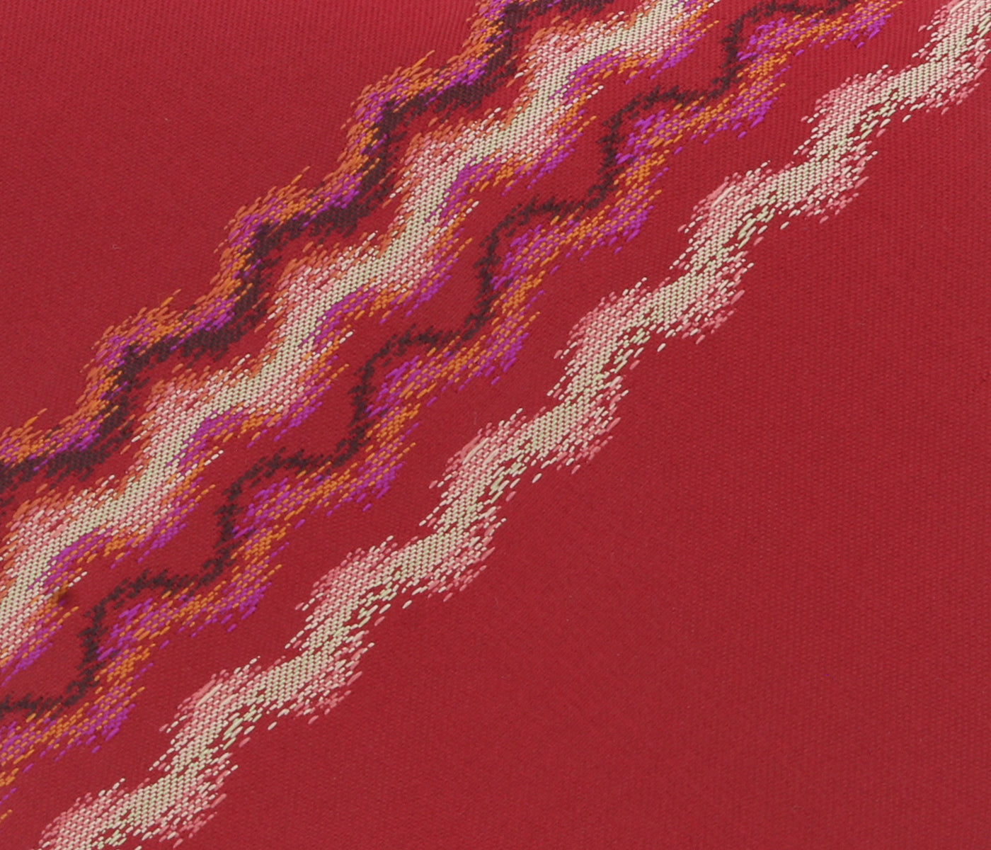Missoni U4310 Red Sharkskin 100% Silk Tie