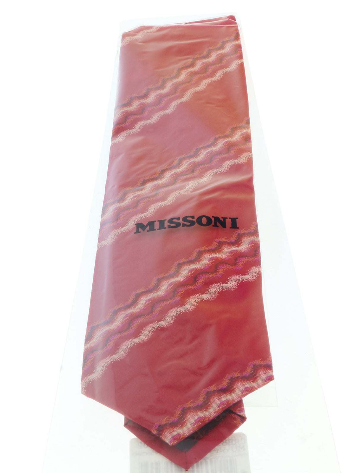 Missoni U4310 Red Sharkskin 100% Silk Tie