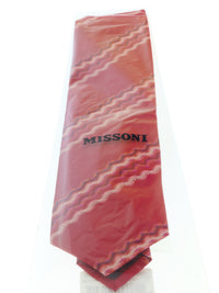 Missoni U4310 Red Sharkskin 100% Silk Tie