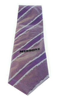 Missoni U4803 Purple Repp 100% Silk Tie