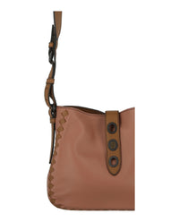 Bottega Veneta Bottega Veneta Womens Two-Tone Leather Shoulder Bag