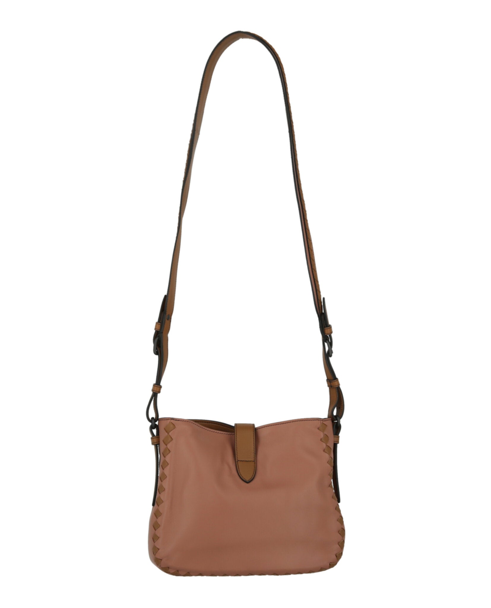 Bottega Veneta Bottega Veneta Womens Two-Tone Leather Shoulder Bag