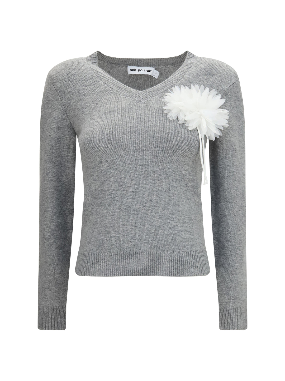 SELF-PORTRAIT Self-Portrait Women Wool And Cashmere Blend Jumper With Floral Corsage