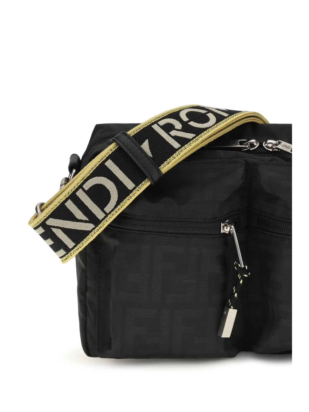 Fendi Men Ff Monogram Fabric Camera Case