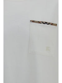BURBERRY Burberry Men Cotton T-Shirt With Check Trims