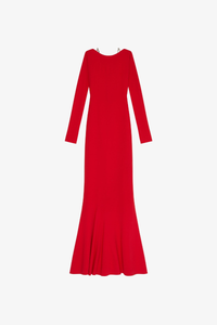 Givenchy Long Sleeve Dress With Chain_Vermillon