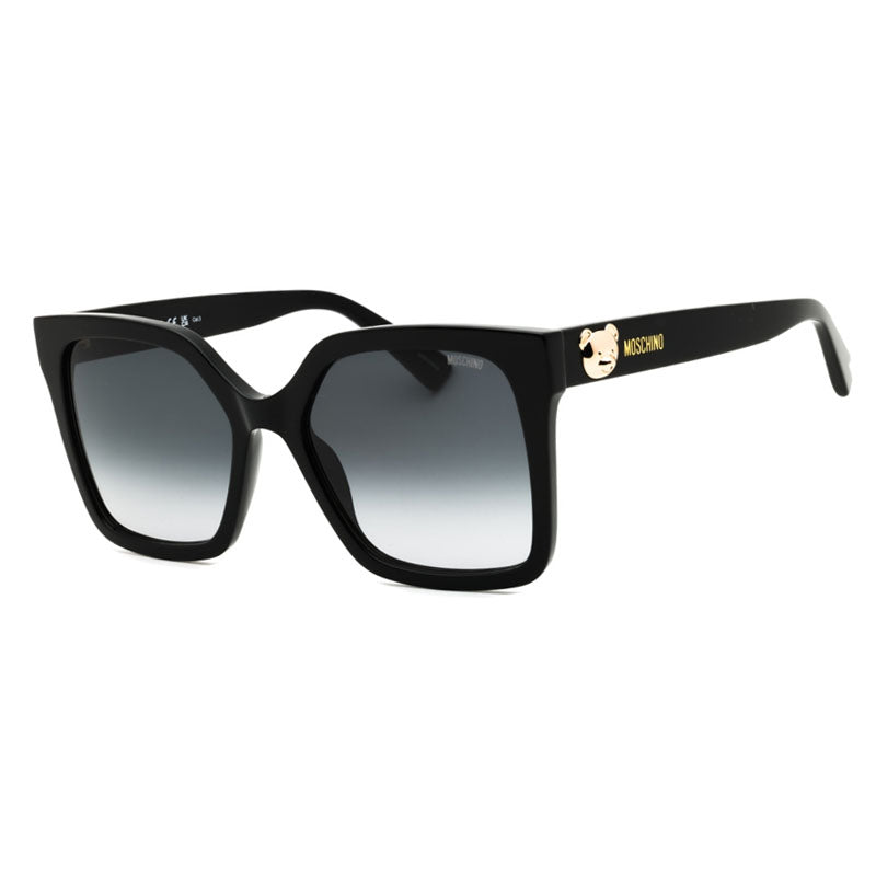 Moschino Sunglasses Square Full Rim, Black Frame and Dark Grey Gradient Lens MOS123/S08079O