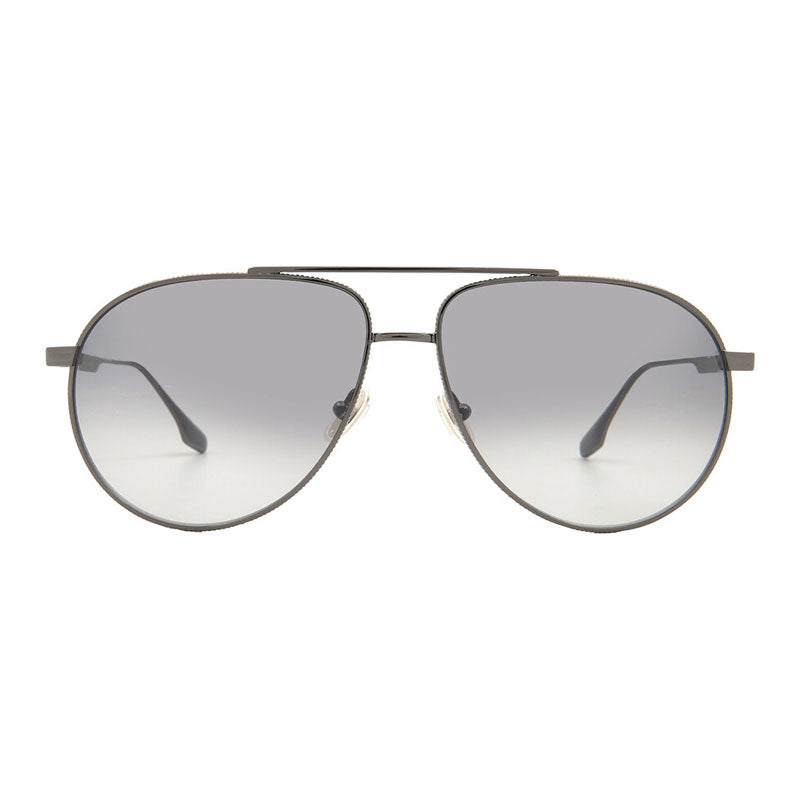 Victoria Beckham Sunglasses Aviator Full Rim, Silver Frame and Brown Lens VB242S042