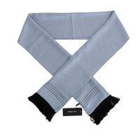Dolce & Gabbana Elegant Blue Silk Polka Dot Men's Men's Scarf