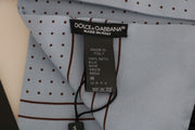 Dolce & Gabbana Blue Silk Polka Dot Men's Scarf