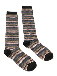 Missoni GM00CMD5220 0002 Tan/Fuschia Boot Socks