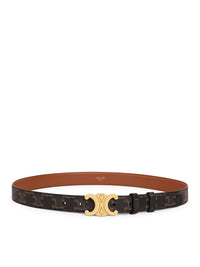Celine Celine Women Medium Triomphe Belt In Triomphe Leather Canvas