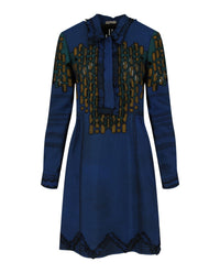 Bottega Veneta Womens Collared Pattern Dress