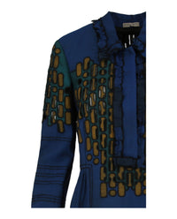 Bottega Veneta Womens Collared Pattern Dress
