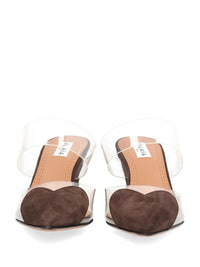 Alaïa Women “Le Cœur” Suede Mules