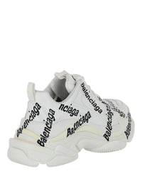 Balenciaga Womens Triple S Logotype Low-Top Sneakers