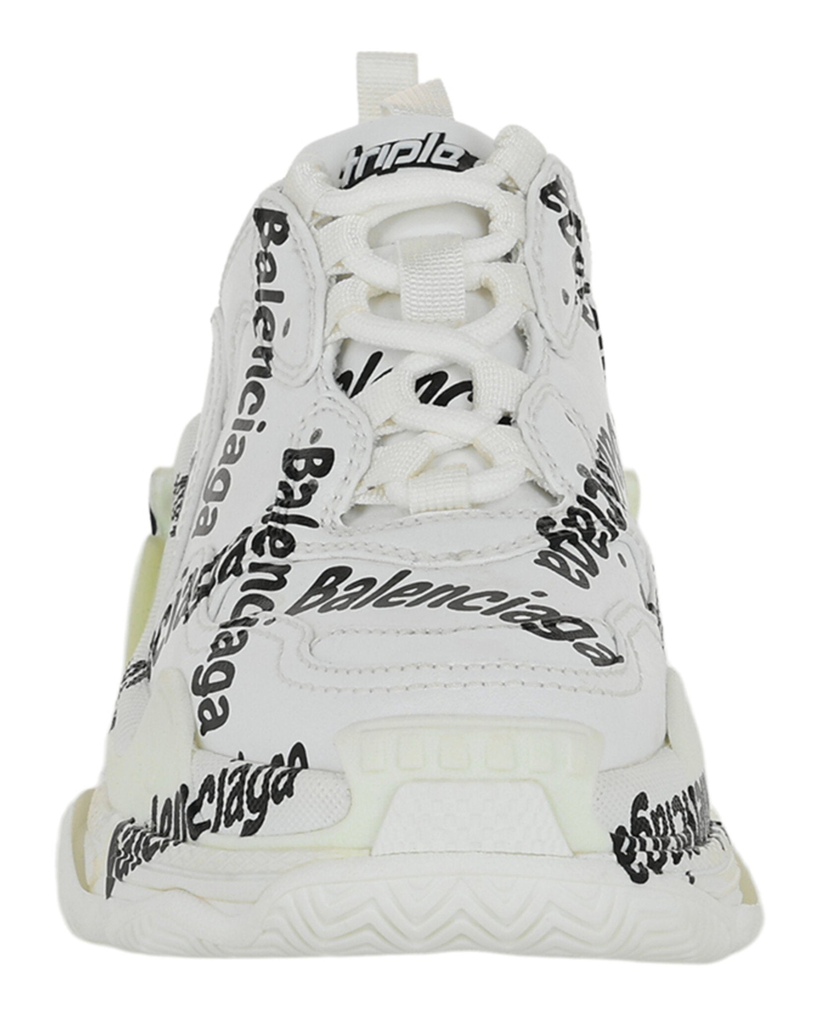 Balenciaga Womens Triple S Logotype Low-Top Sneakers – Bluefly