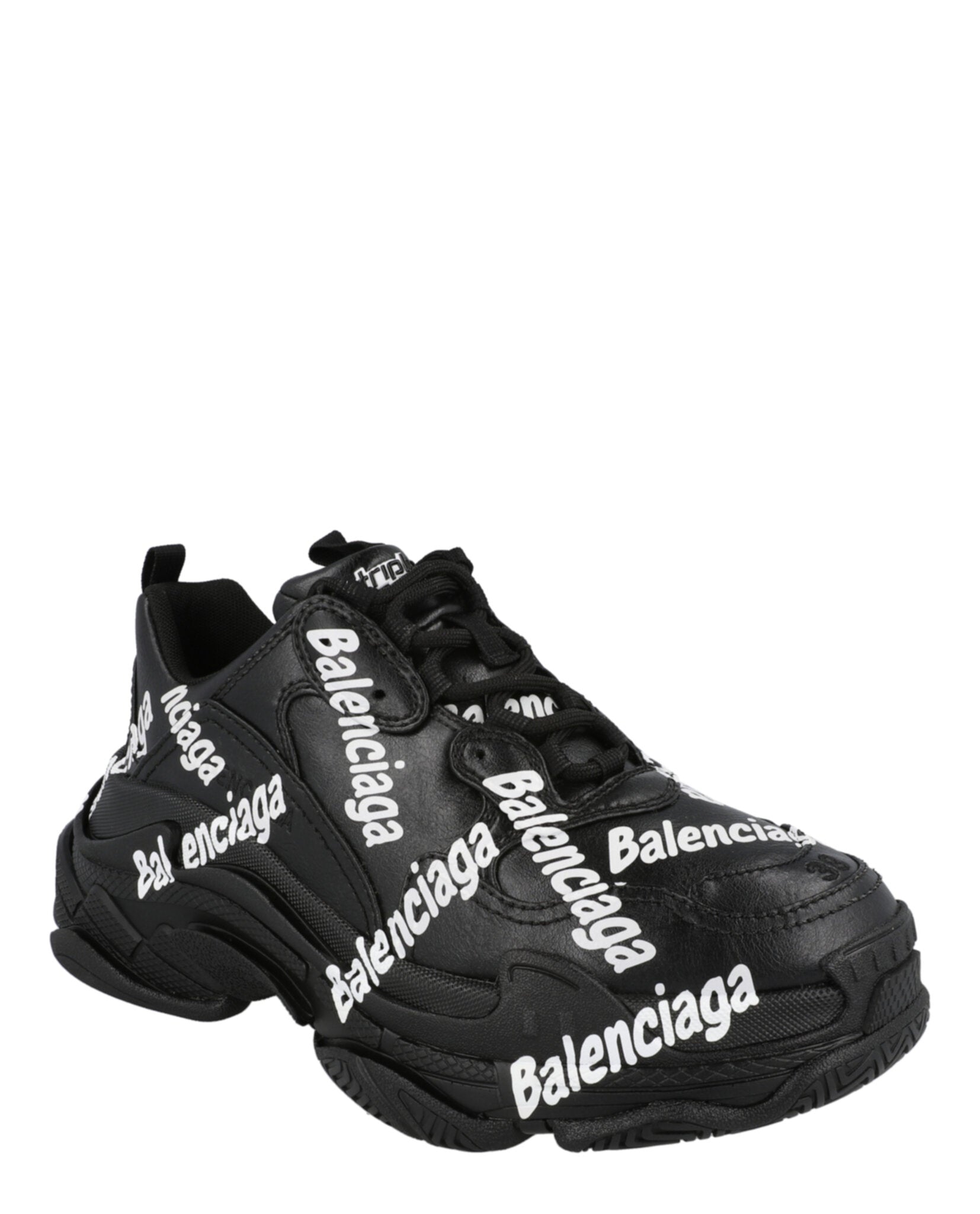 Balenciaga Womens Triple S Logotype Sneakers