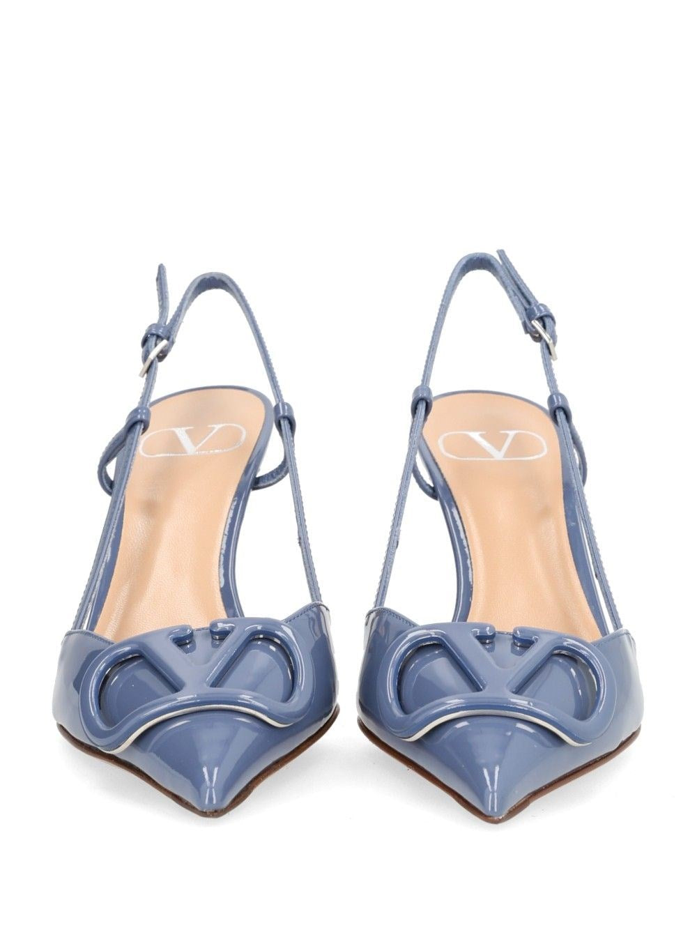 Valentino Garavani Women Vlogo Signature Patent Leather Slingback Pumps