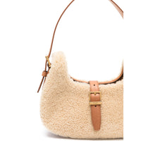 Saint Laurent Women Fermoir Shearling Hobo Bag