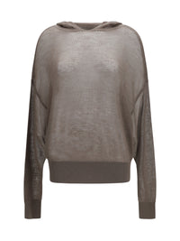 RICK OWENS Rick Owens Women Semi-Sheer Knit Hoodie