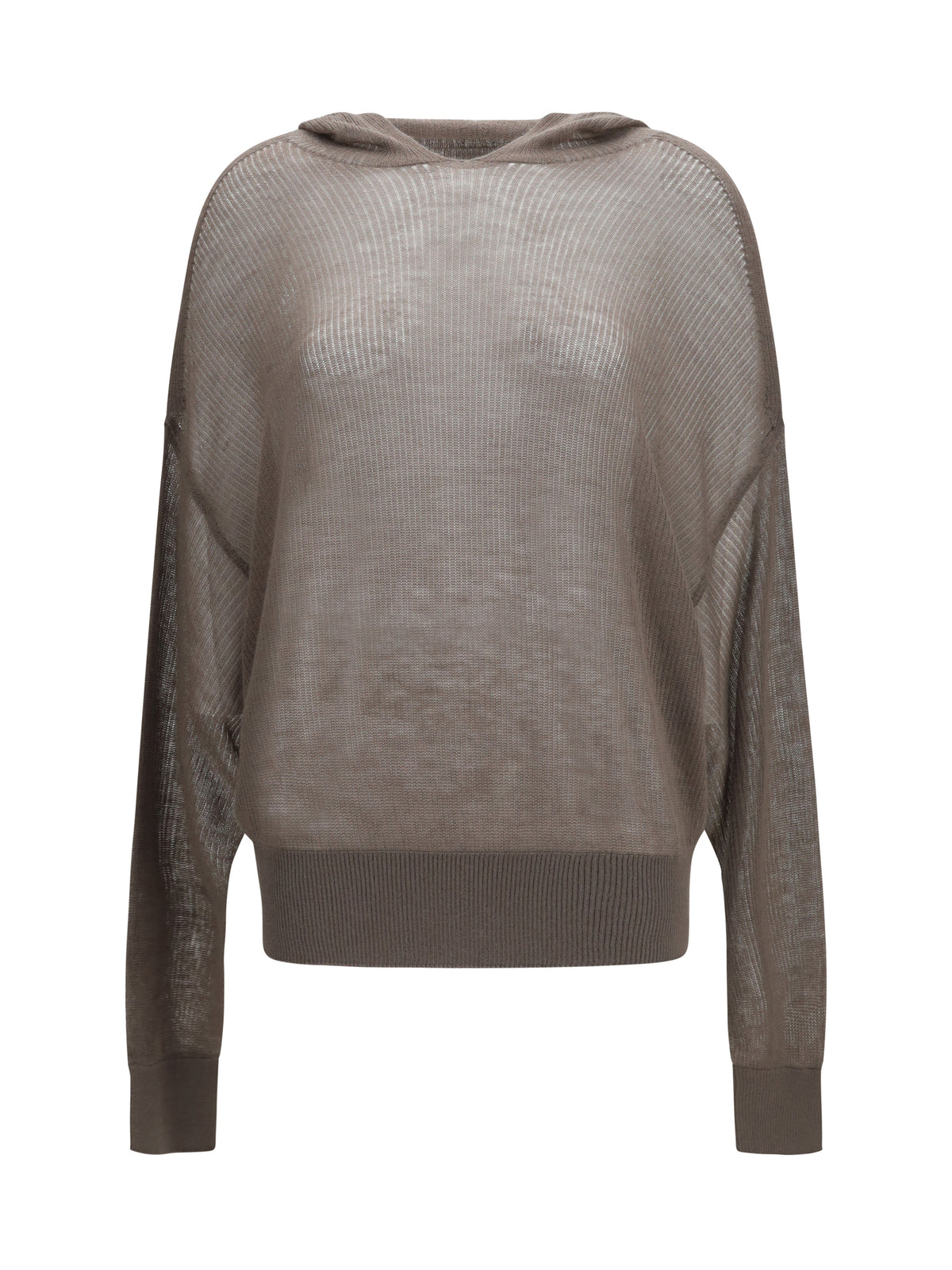 RICK OWENS Rick Owens Women Semi-Sheer Knit Hoodie