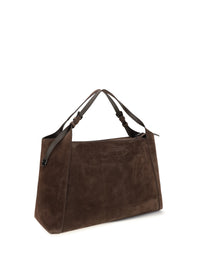 Brunello Cucinelli Women Sartorial Suede Shoulder Bag