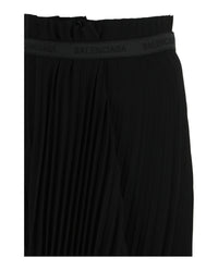 Balenciaga Balenciaga Womens Fancy Pleated Asymmetric Skirt
