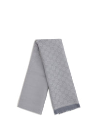 Gucci Women Gg Supreme Embroidered Wool Scarf