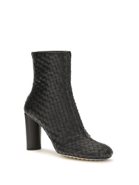 Bottega Veneta Women Cherry Intrecciato Ankle Boots