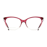 Gucci Eyeglasses Cat Eye Full Rim, Blue Gradient Frame and Clear Demo Lenses Lens GG0550O004