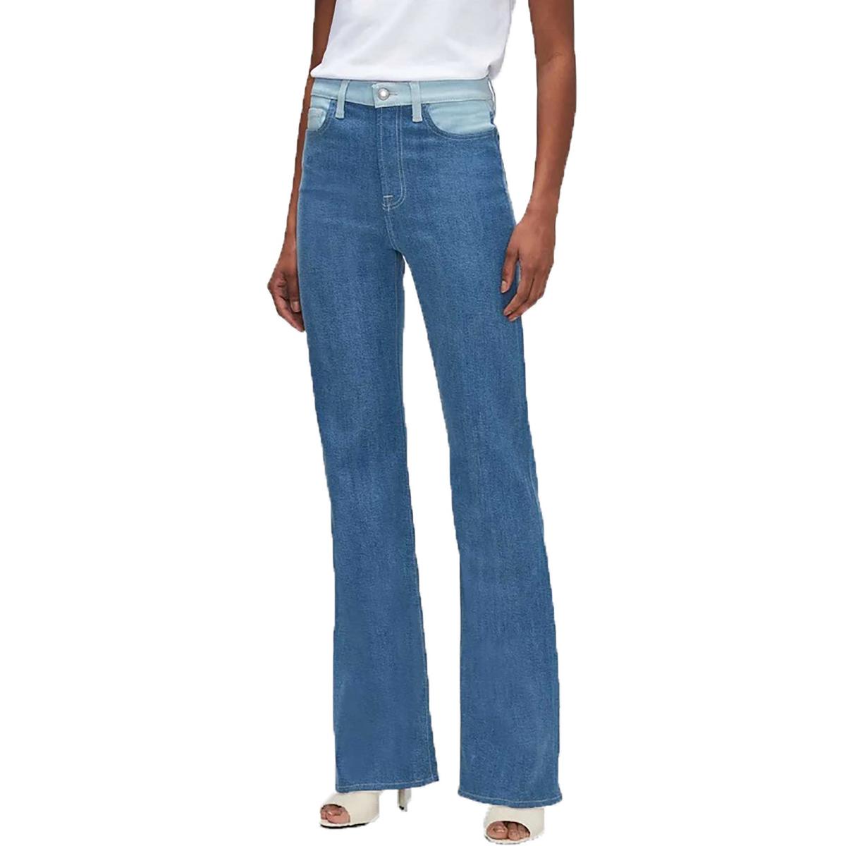 Womens Slit Denim Bootcut Jeans