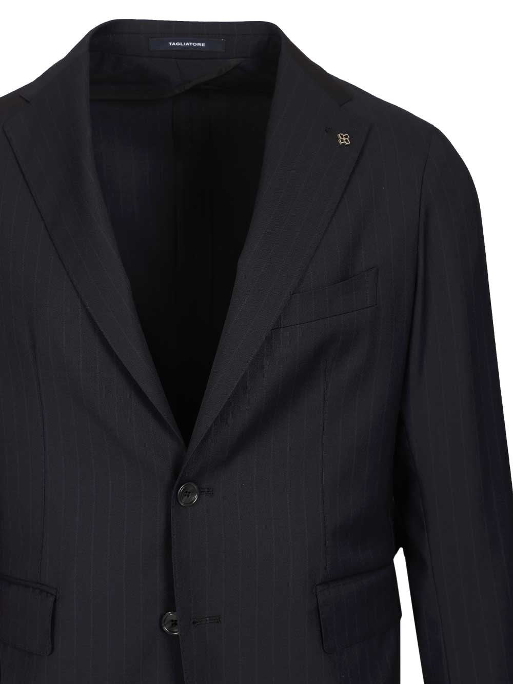 Tagliatore Men Montecarlo Pinstriped Suit
