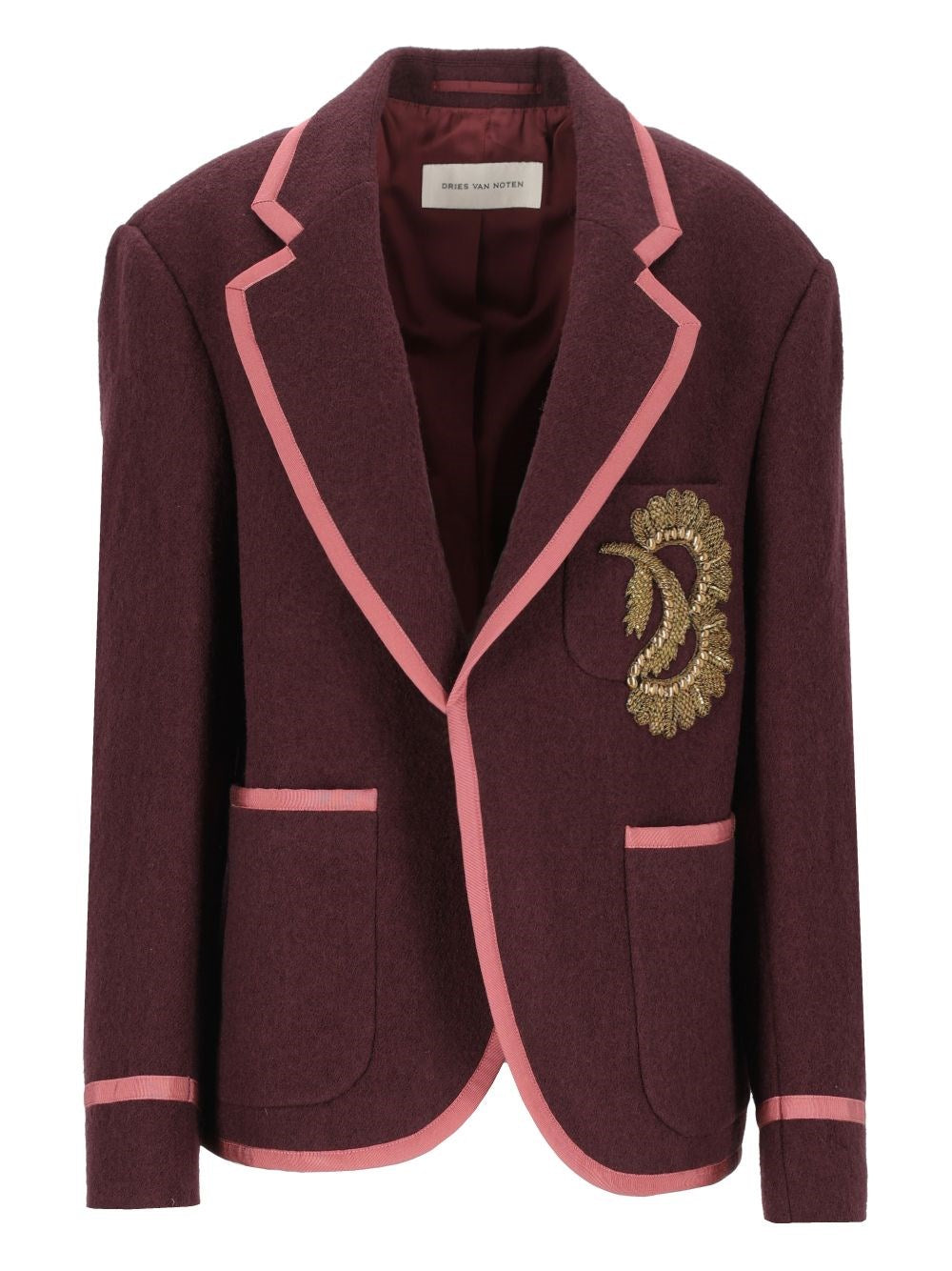 Dries Van Noten Dries Van Noten Women Embroidered Wool Blazer