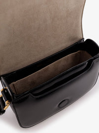 AMI PARIS Ami Paris Women Leather Shoulder Bag With Metal Logo On The Front