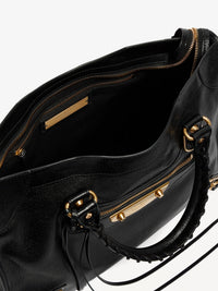 Balenciaga Women Le City Uptown Leather Handbag With Stud Detail