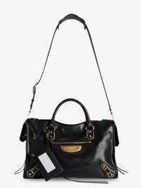 Balenciaga Women Le City Uptown Leather Handbag With Stud Detail