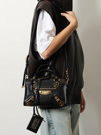 Balenciaga Women Le City Uptown Mini Leather Handbag