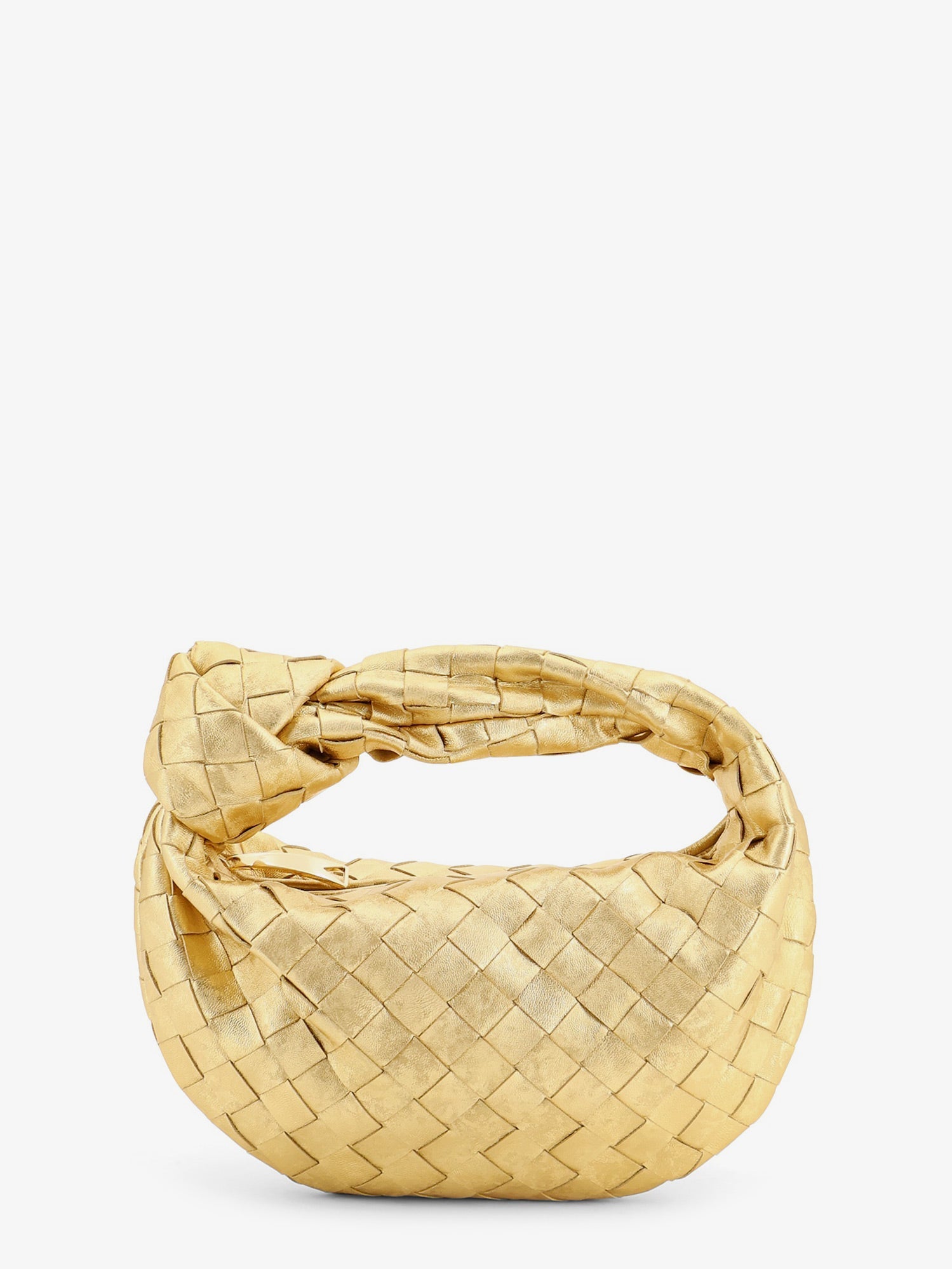 BOTTEGA VENETA Bottega Veneta Women Mini Jodie Leather Handbag With A Foggy Mirror Effect Braided Motif