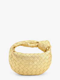 BOTTEGA VENETA Bottega Veneta Women Mini Jodie Leather Handbag With A Foggy Mirror Effect Braided Motif