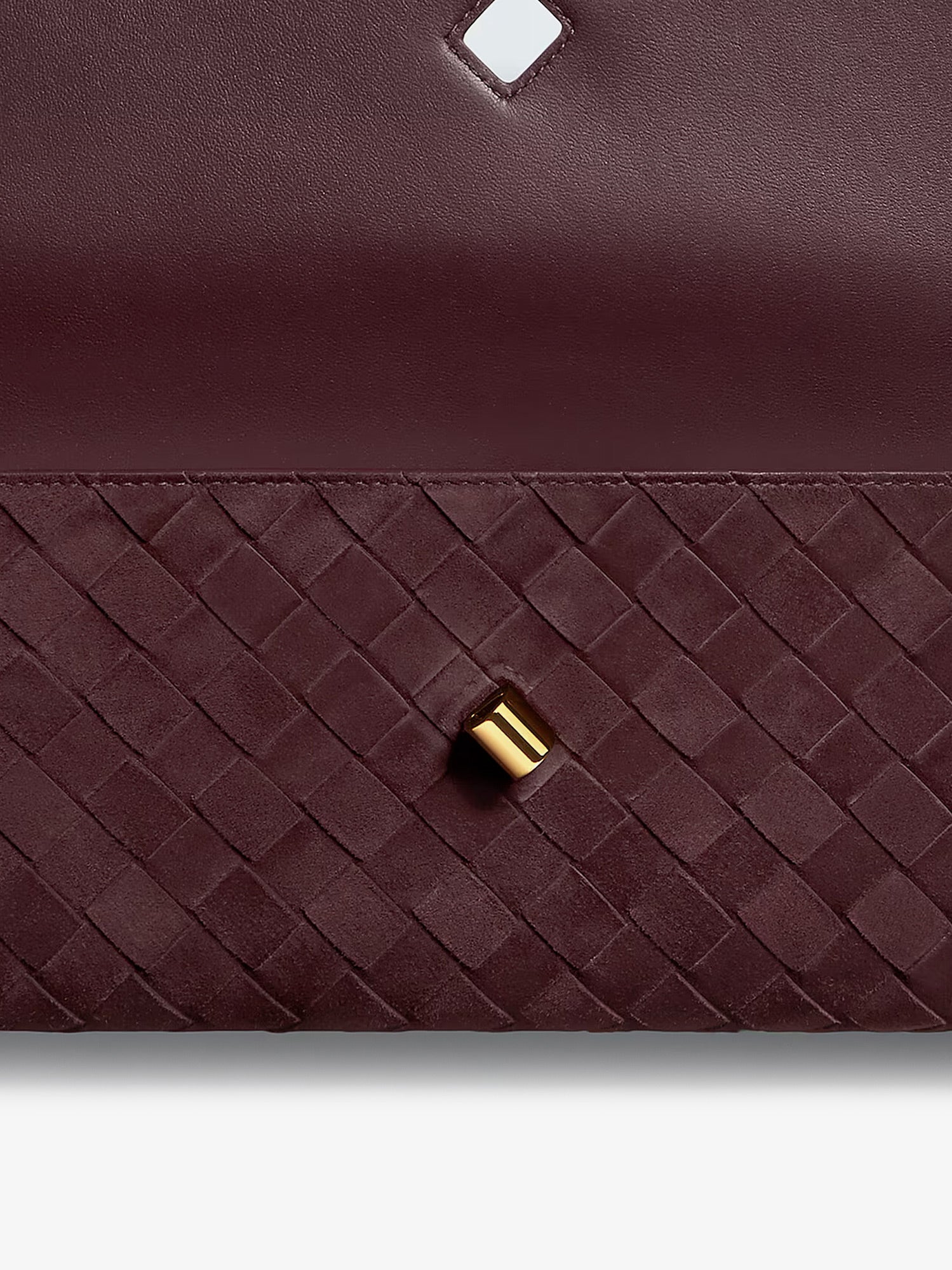 BOTTEGA VENETA Bottega Veneta Women Andiamo Suede Clutch With Intrecciato Pattern