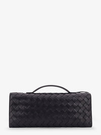 Bottega Veneta Women Andiamo Leather Clutch With Intrecciato Pattern