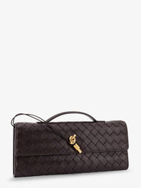 BOTTEGA VENETA Bottega Veneta Women Andiamo Leather Clutch With Intrecciato Motif