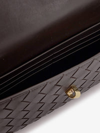 BOTTEGA VENETA Bottega Veneta Women Andiamo Leather Clutch With Intrecciato Motif