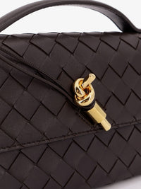 BOTTEGA VENETA Bottega Veneta Women Andiamo Leather Clutch With Intrecciato Motif
