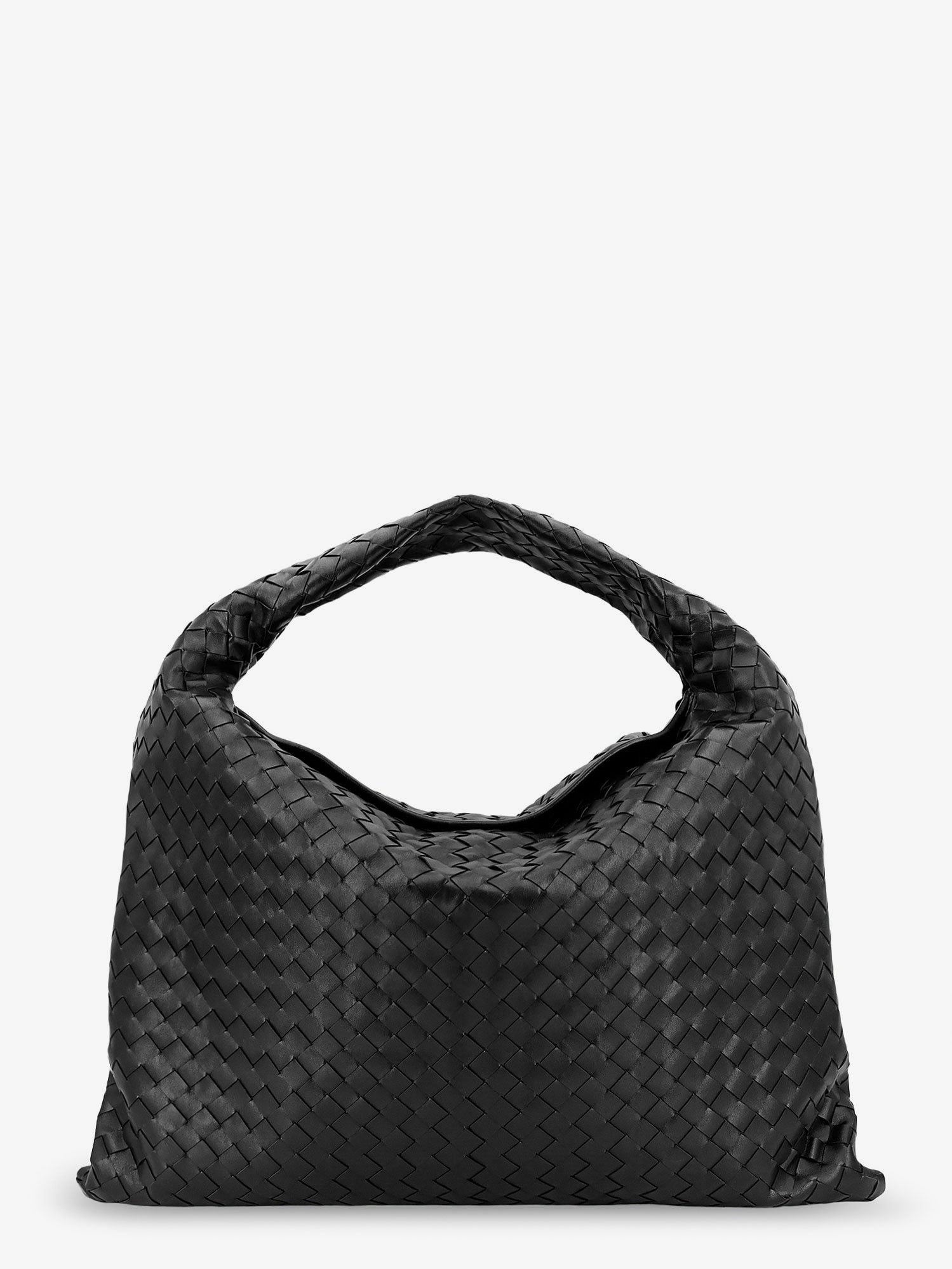 BOTTEGA VENETA Bottega Veneta Women Hop Hobo Leather Shoulder Bag With Intreccio Pattern