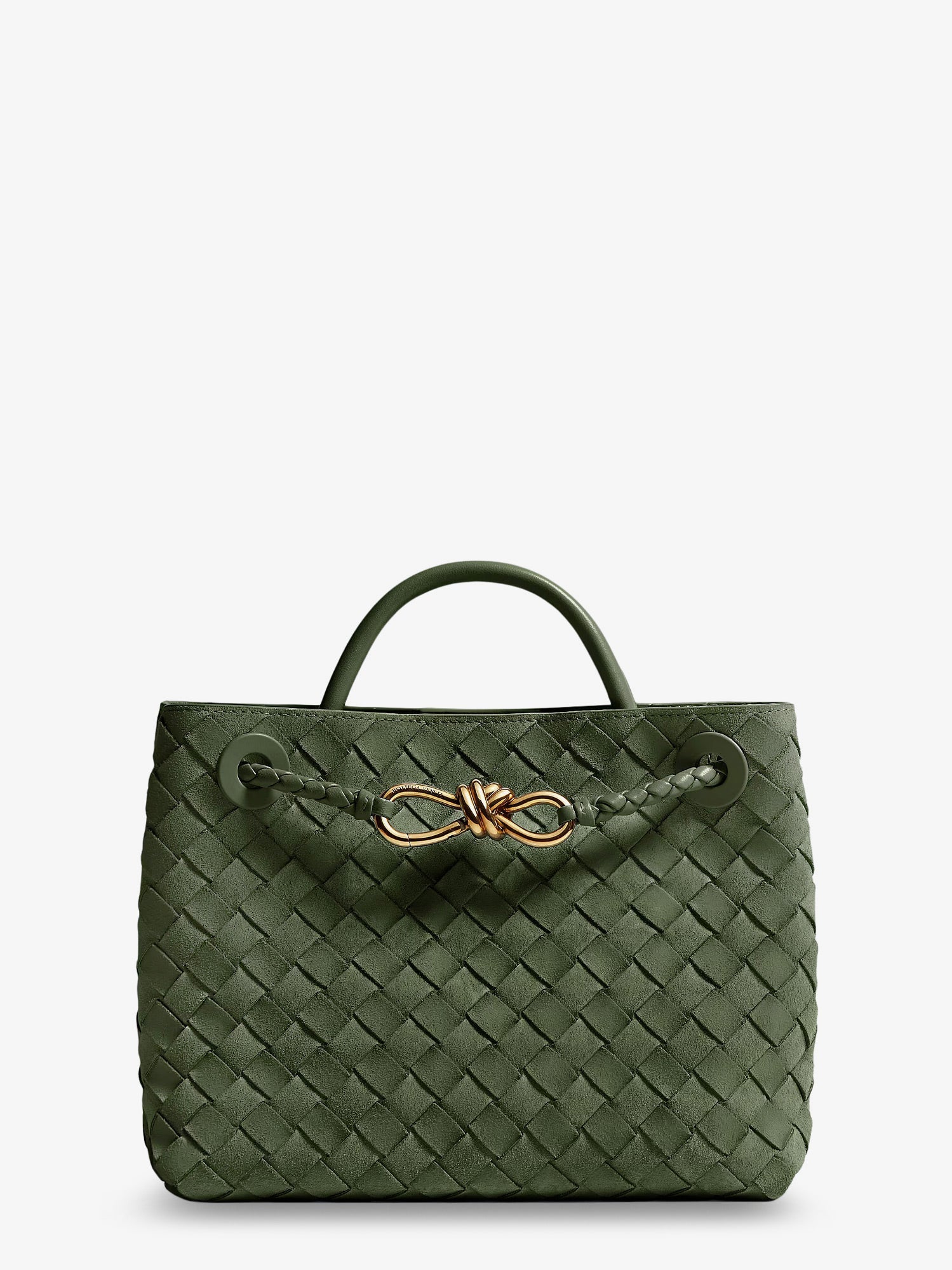BOTTEGA VENETA Bottega Veneta Women Small Andiamo Suede Handbag With Intrecciato Motif
